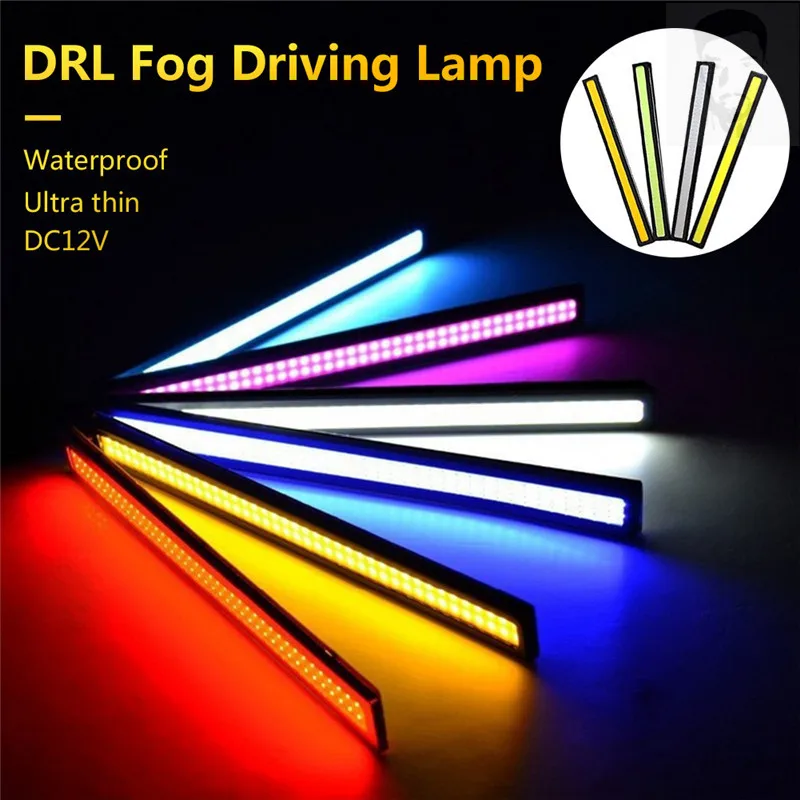 

2Pcs COB LED DC12V Daytime Running Lights 17cm Led Waterproof Auto Car Driving DRL Fog Lamp Car Styling #269102