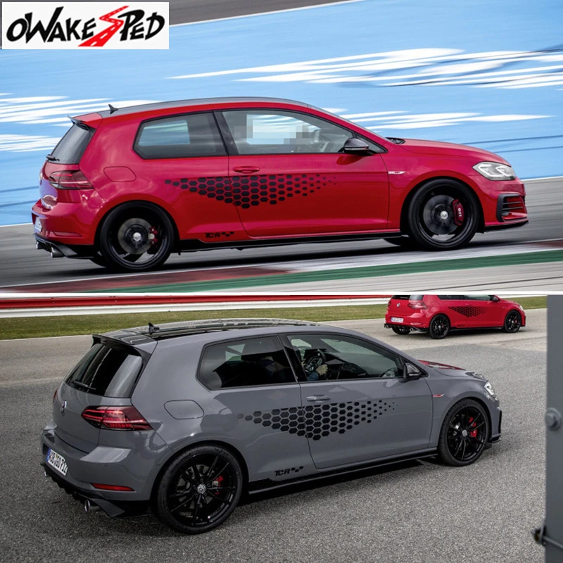 1 компл. Автомобильная наклейка дверь боковая юбка Декор Виниловая для Volkswagen Golf 4 5