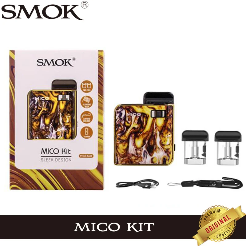 SMOK MICO Vape Pod Kit 10 26 Вт Мико мод с 700 мАч батарея 1 7 мл картридж сетка электронная