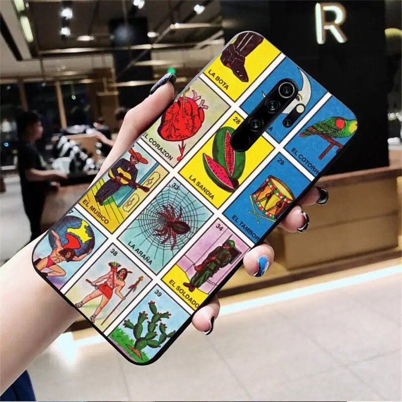 HUAGETOP мексиканский бинго лотерия DIY искусственный чехол для Redmi Note 9 8 8T 8A 7 6 6A Go Pro Max