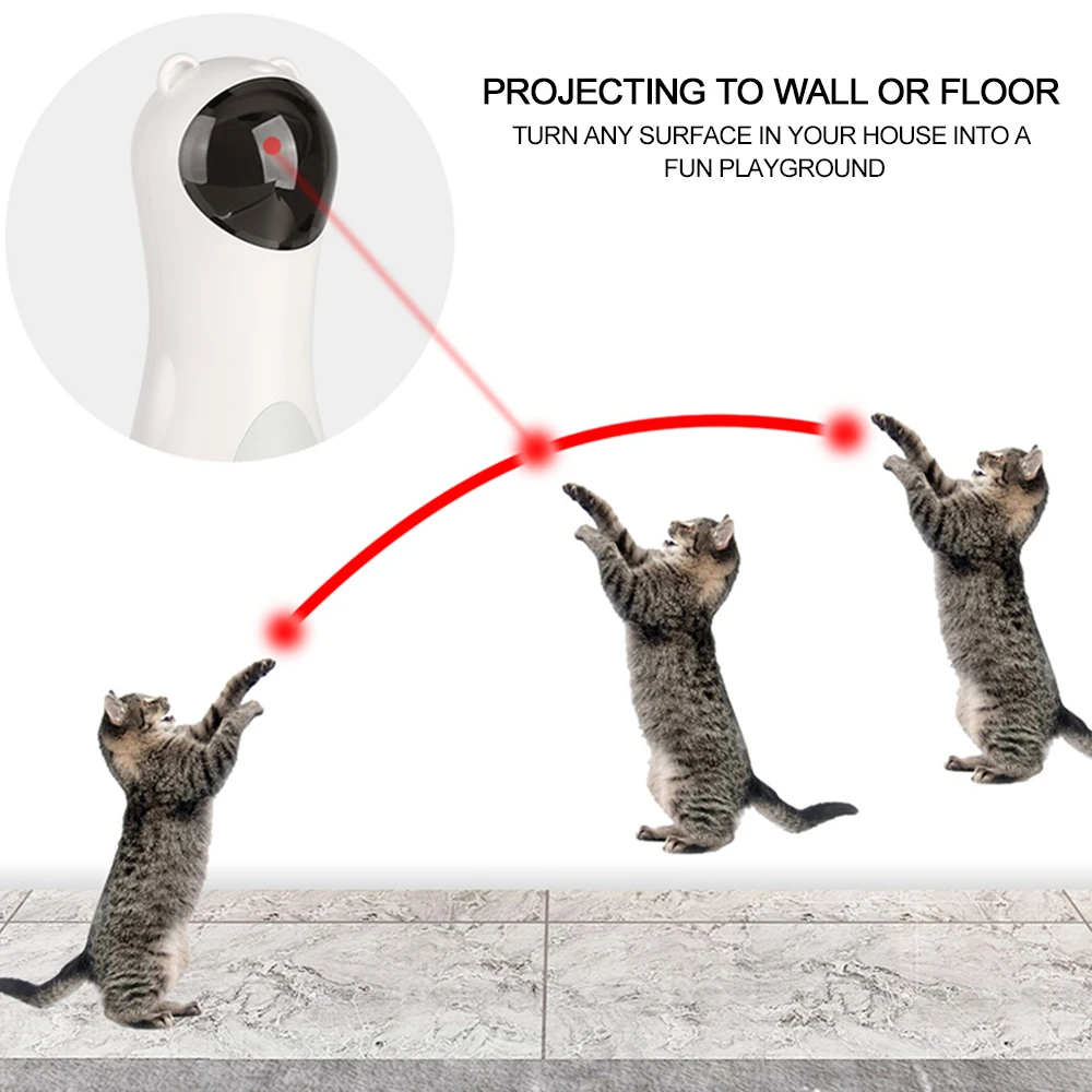 

Cat LED Laser Toys Interactive Smart Teasing Cat Entertaining Toy Pet Exercise Training Multi-Angle Automatic Funny Handheld Toy