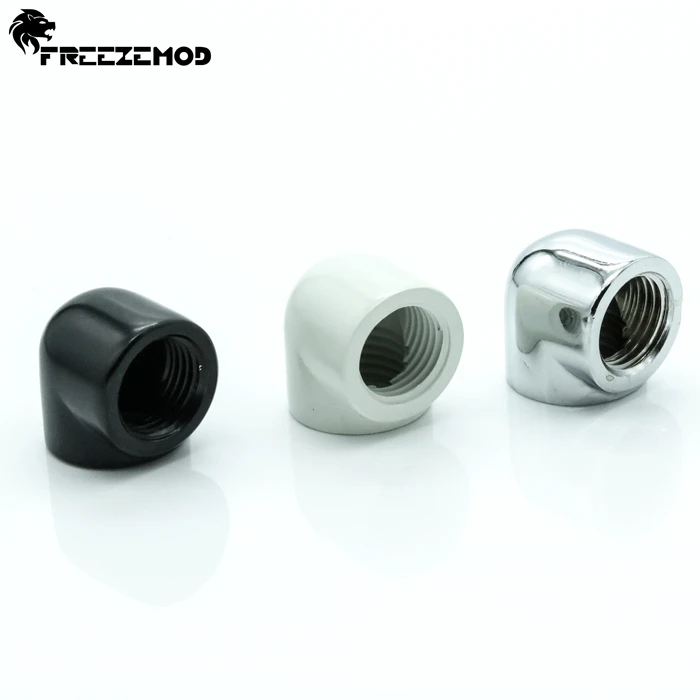 Латунный двойной внутренний адаптер Freezemod G1/4 ''с резьбой 90 градусов для