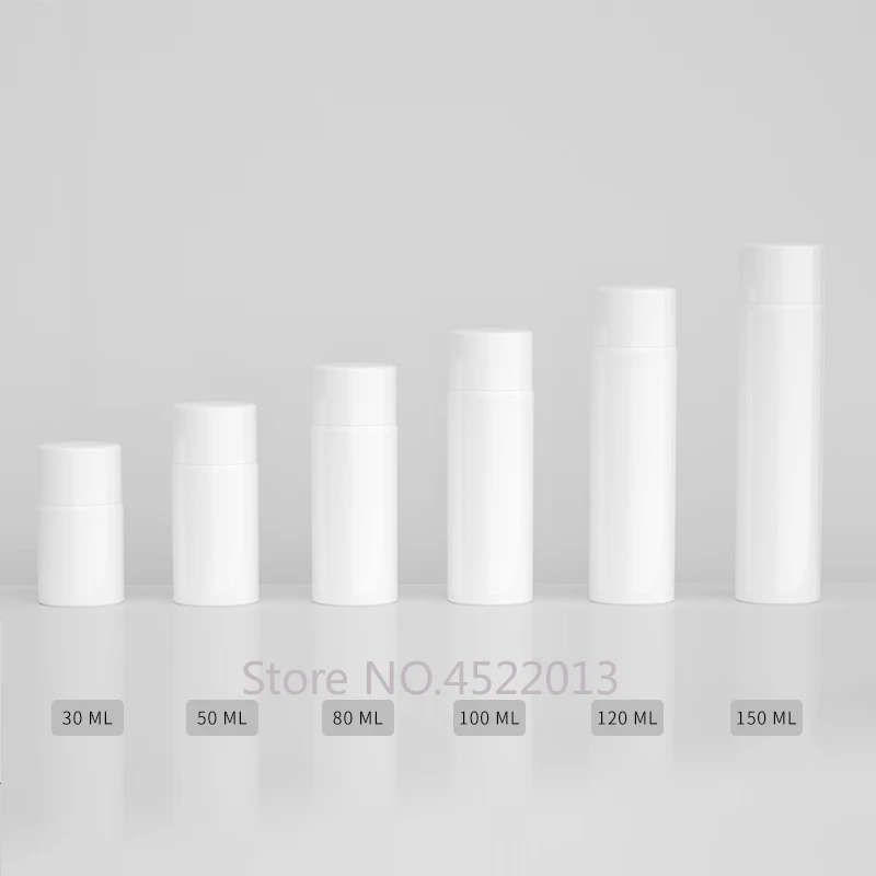

30ml50ml80ml100ml120ml150ml 20pcs White Empty PP Cosmetic Airless Bottle,DIY Foundation Vacuum Bottle, Portable Lotion Container