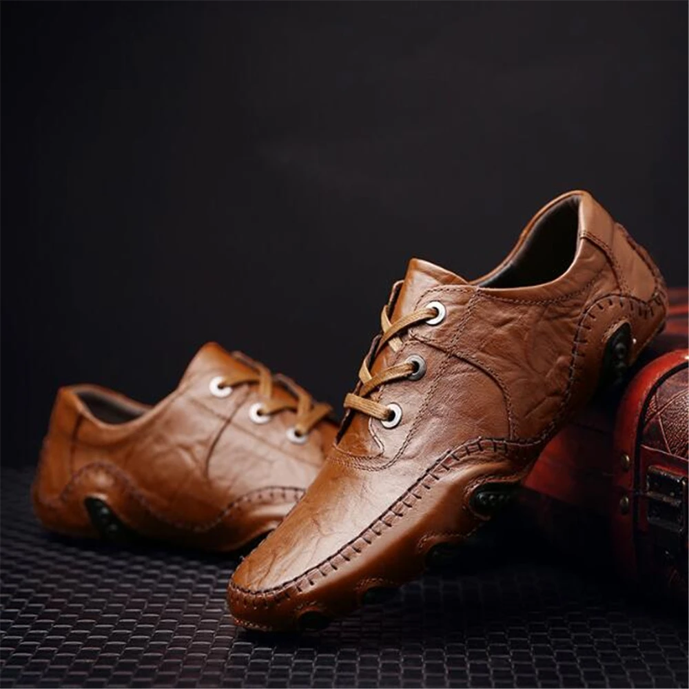 Мужская обувь из натуральной кожи мужские повседневные водонепроницаемые