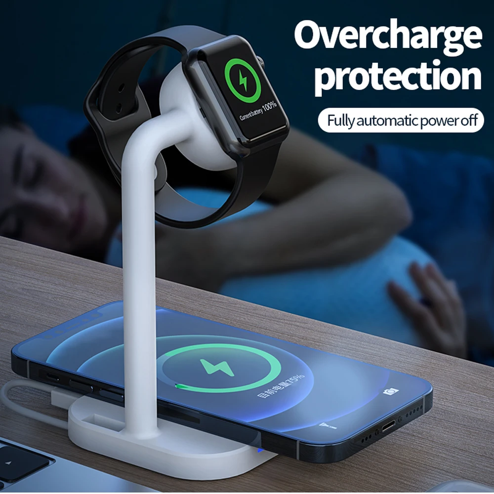 

Fast Charging Station Induction Qi Wireless Chargers For Iphone 12 11 Mini Pro Max Apple Watch Samsung 3 In 1 Wireless Charger