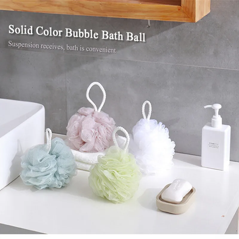 

Plain Super Soft Bath Ball Bathsite Baths Cool Ball Bath Towel Scrubber Body Cleaning Mesh Shower Wash Sponge Product Wholesale