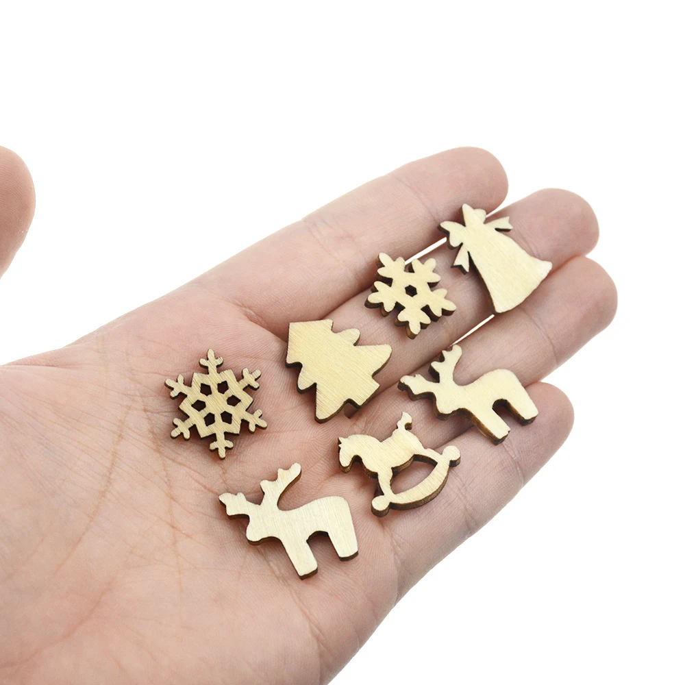 

100 шт., деревянные пуговицы для шитья и скрапбукинга