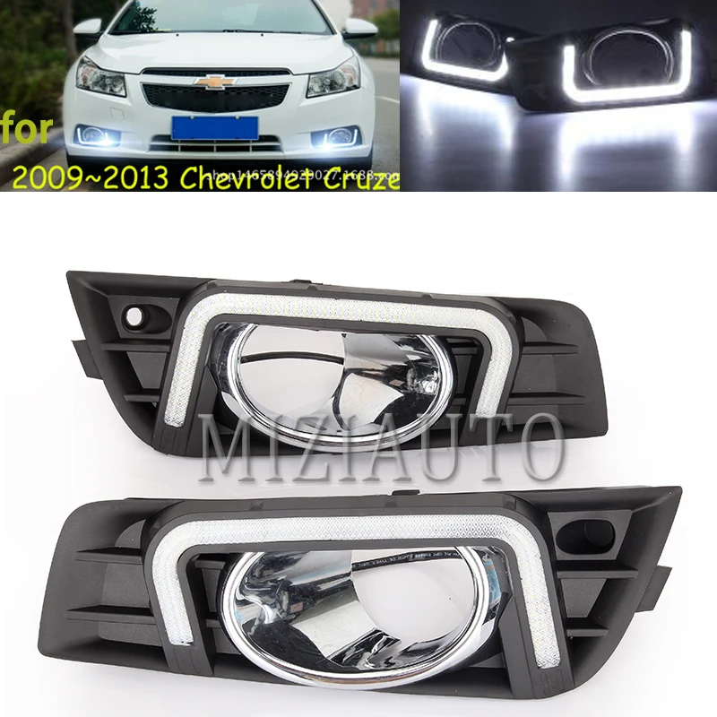 2 шт. подходит для Chevrolet Cruze дневного света Автомобильные аксессуары светодиодный DRL фары для Cruze противотуманные фары 2009- 3 цвета