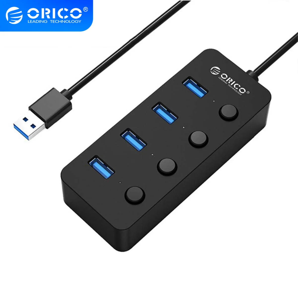 Портативный Концентратор ORICO USB 3 0 с 4 портами для ноутбука/ультрабука