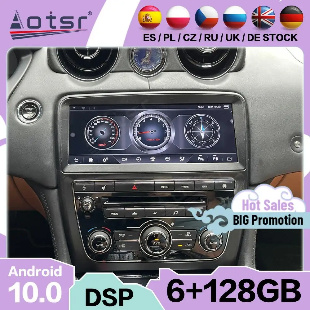 

128G Carplay Car Stereo Android 10 Player For Jaguar XJ 2009 2010 2011 2012 2013 2014 2015 2016 2017 2018 GPS Receiver Head Unit