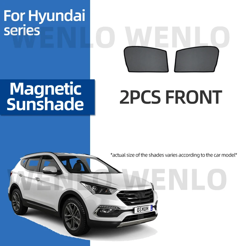 

Для Hyundai Elantra Sonata Tucson Santafe IONIQ автомобильный передний Окно Солнцезащитный 2 шт. магнитный экран сетка лобовое стекло занавеска затеняющая сет...