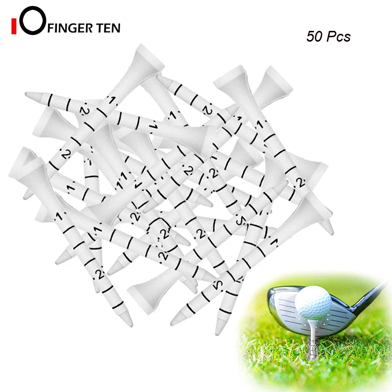 50 шт. профессиональные футболки для гольфа из твердого дерева 70 мм 83 белые с