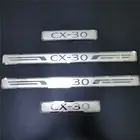 Для MAZDA CX-30 CX30 2019 2020 2021 порога Накладка Нержавеющаясталь Добро пожаловать защита педали автомобиля Средства для укладки волос