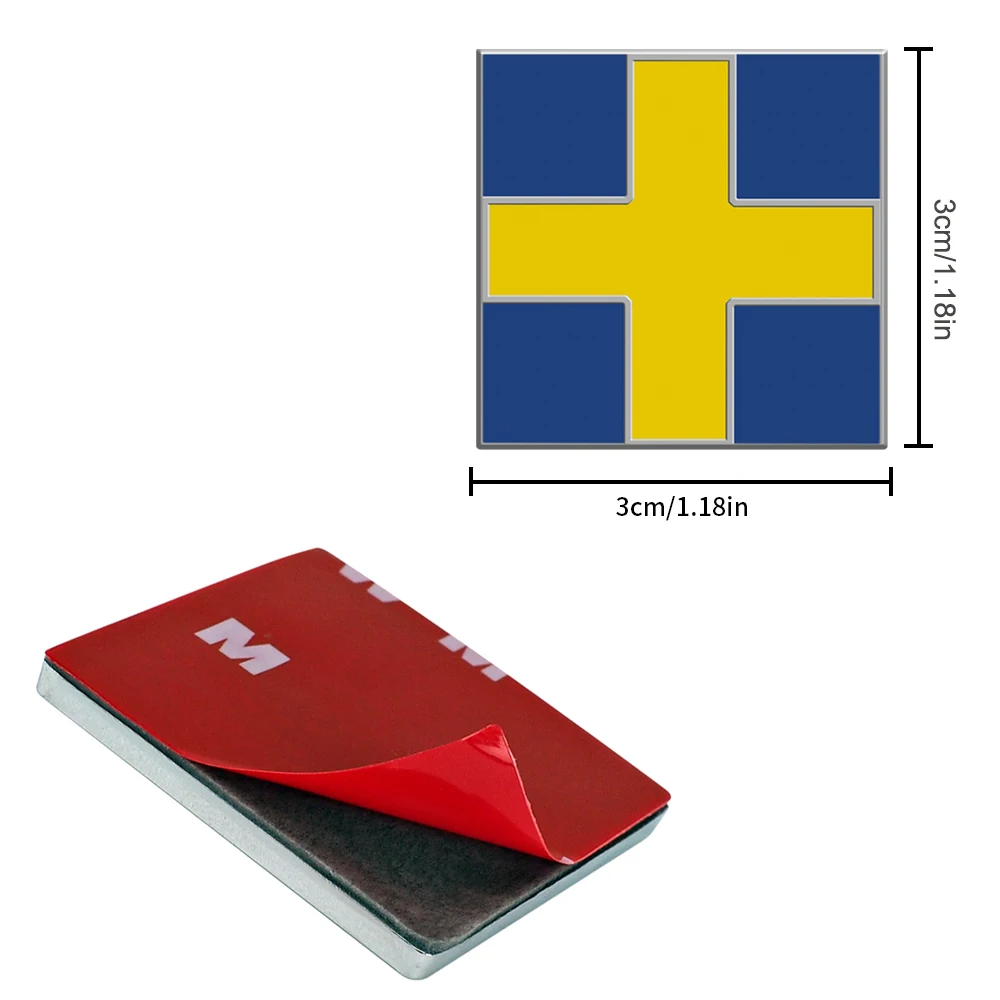 Металлический значок с шведским флагом наклейка для VOLVO S40 S60 S70 S80 S90 C30 C60 C70 XC40 XC60 XC70
