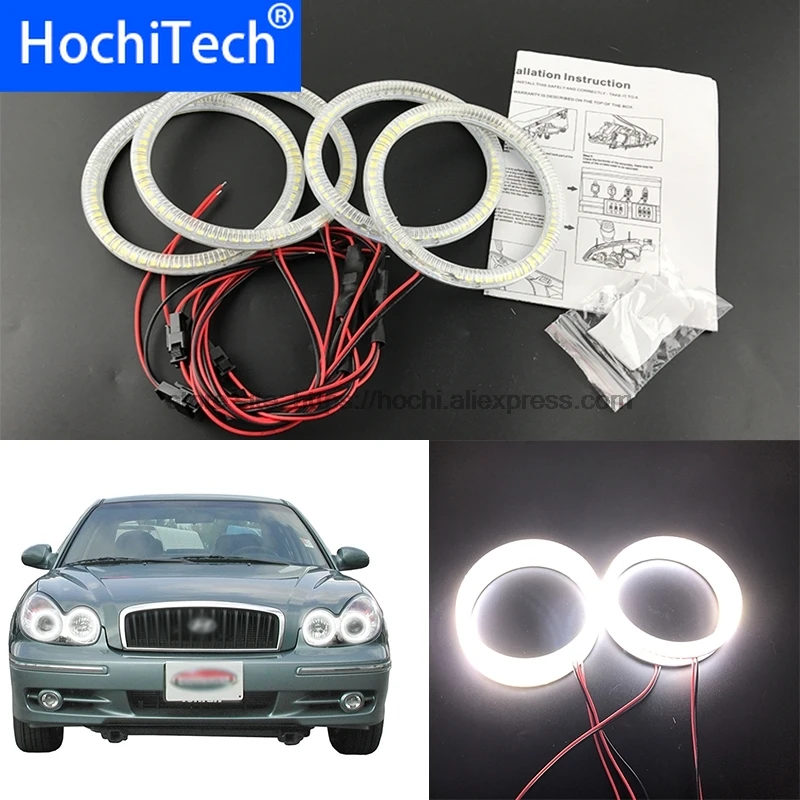 HochiTech ультра яркий SMD белый светодиодный ангельские глазки 2000LM 12V halo ring kit дневной