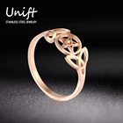 Unift Винтажные изящные кольца в виде пятиконечной звезды, любви, Ирландский Узел, кольцо из нержавеющей стали, старинный амулет, модные ювелирные изделия на удачу, кольца для влюбленных пар