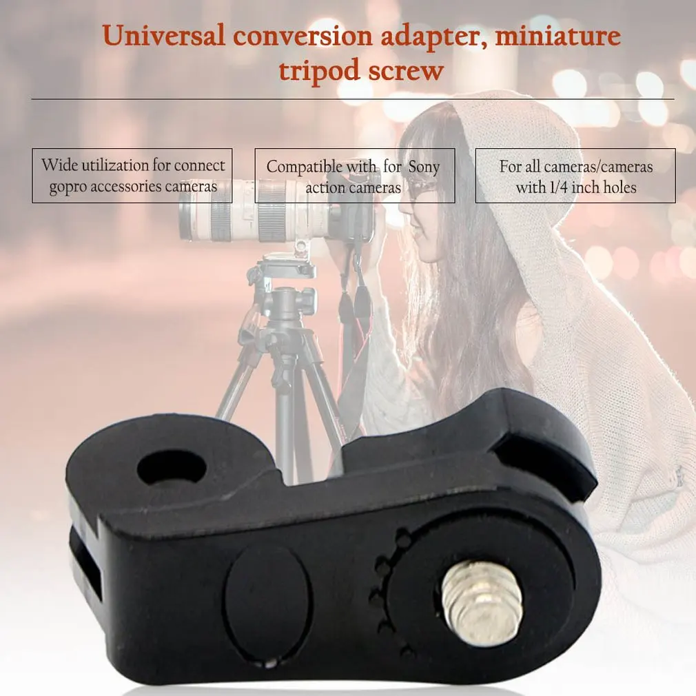 Universal Conversion Adapter Mini Tripod Screw Mount Fixing Gopro Accessories for Go Pro YI Sports Action Camera | Электроника
