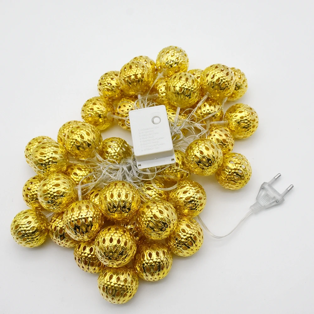 Светодиодный гирлянда с заглушкой 6 м 40 светодиодный Золотой марокканский