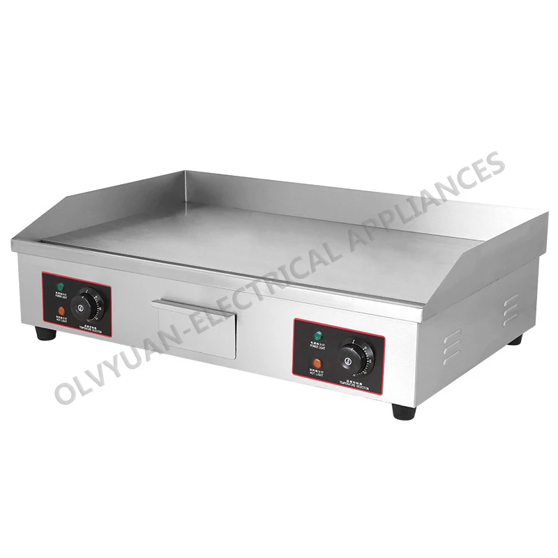 

Commercial Frying Steak Machine Frying Food Flat Stove Iron Plate Squid Hand Cake Multifunctional Desktop Electric Flat Griddle