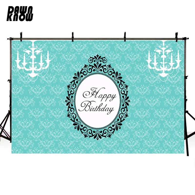 DAWNKNOW с днем рождения Виниловый фон для фотосъемки детский мультяшный медведь