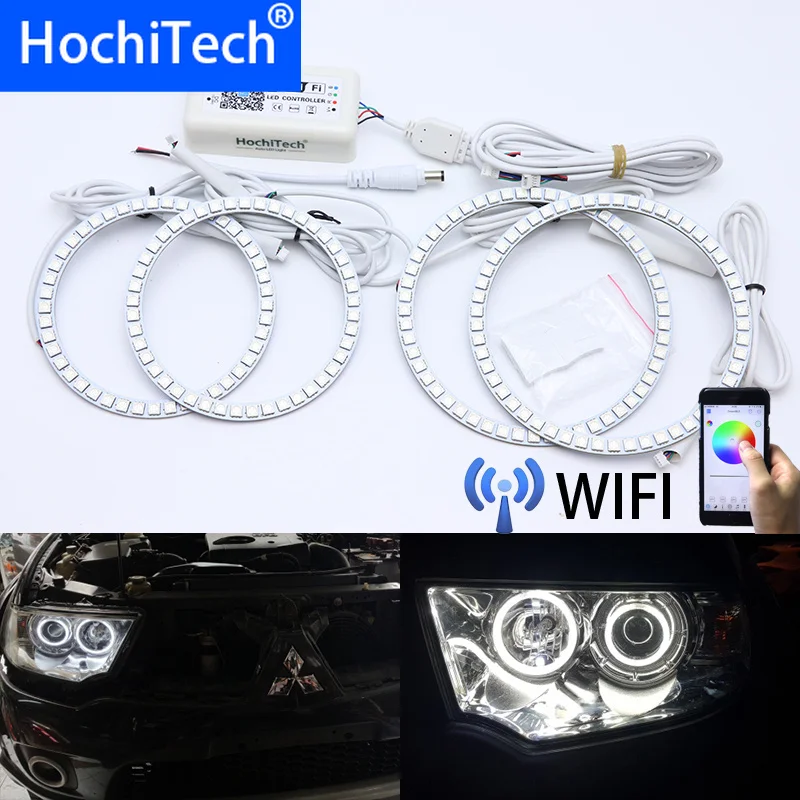 Wi-Fi Беспроводной с несколькими цветами RGB Цвет LED ангельские глаза гало кольца