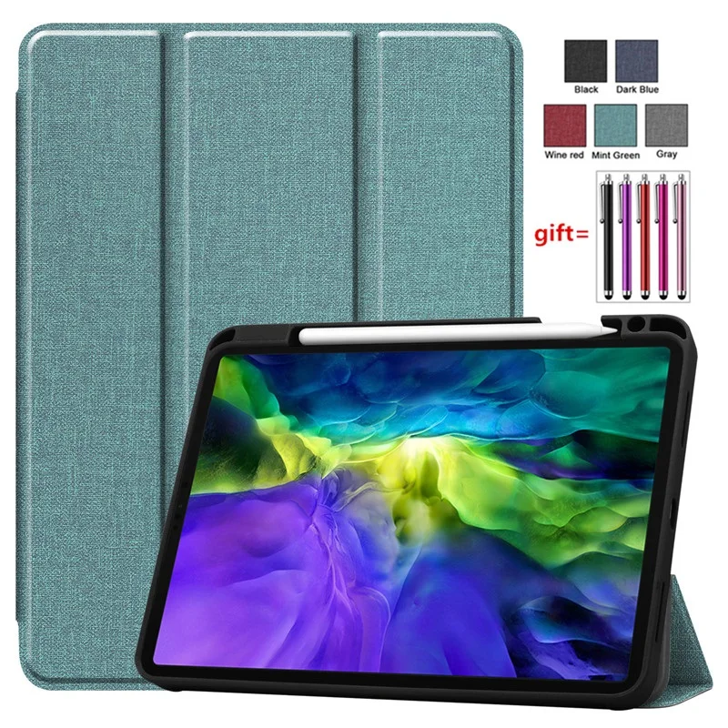 Чехол для iPad Pro 12 9 2020 мягкий ТПУ с держателем карандашей умный чехол задняя крышка