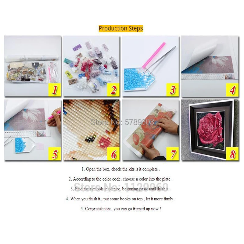 DIY 5D Full Square Diamond Painting Flowers Pictures Of Rhinestones Embroidery Mosaic Paint With Diamonds | Дом и сад