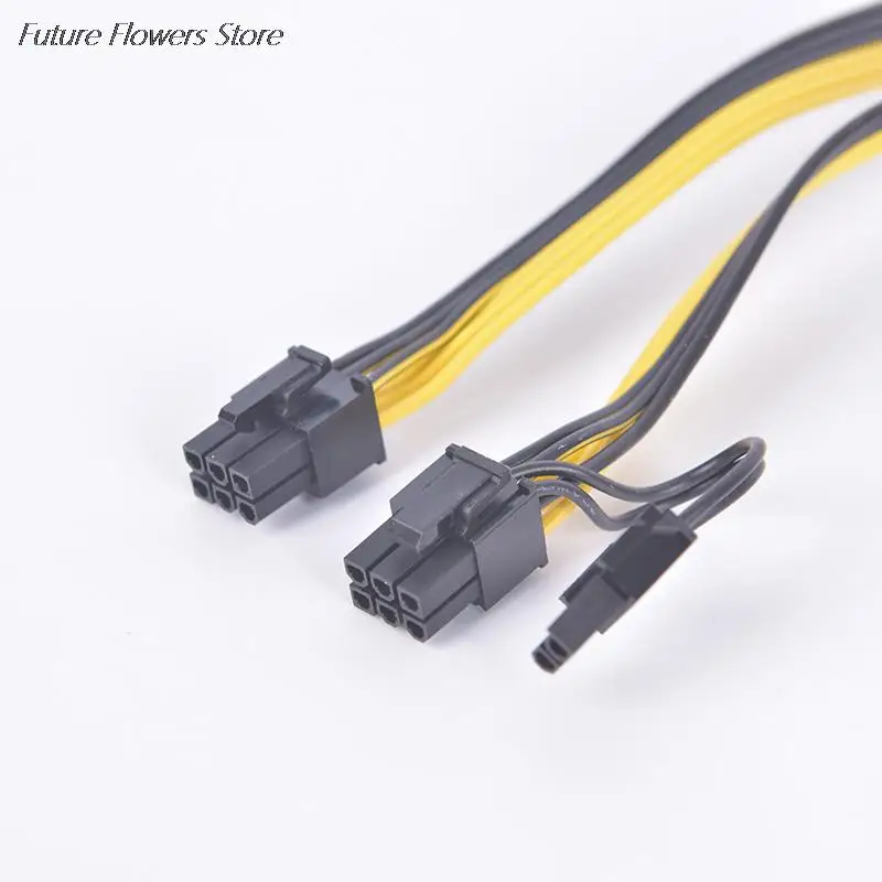 

PCI-E 6-Pin Female To Dual 8-Pin 6+2 Pin Male Video Card Power Adapter Cable