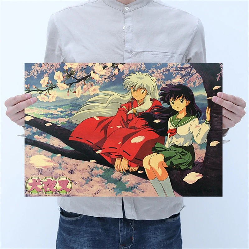 Классический постер Inuyasha из японского аниме винтажный Настенный декор