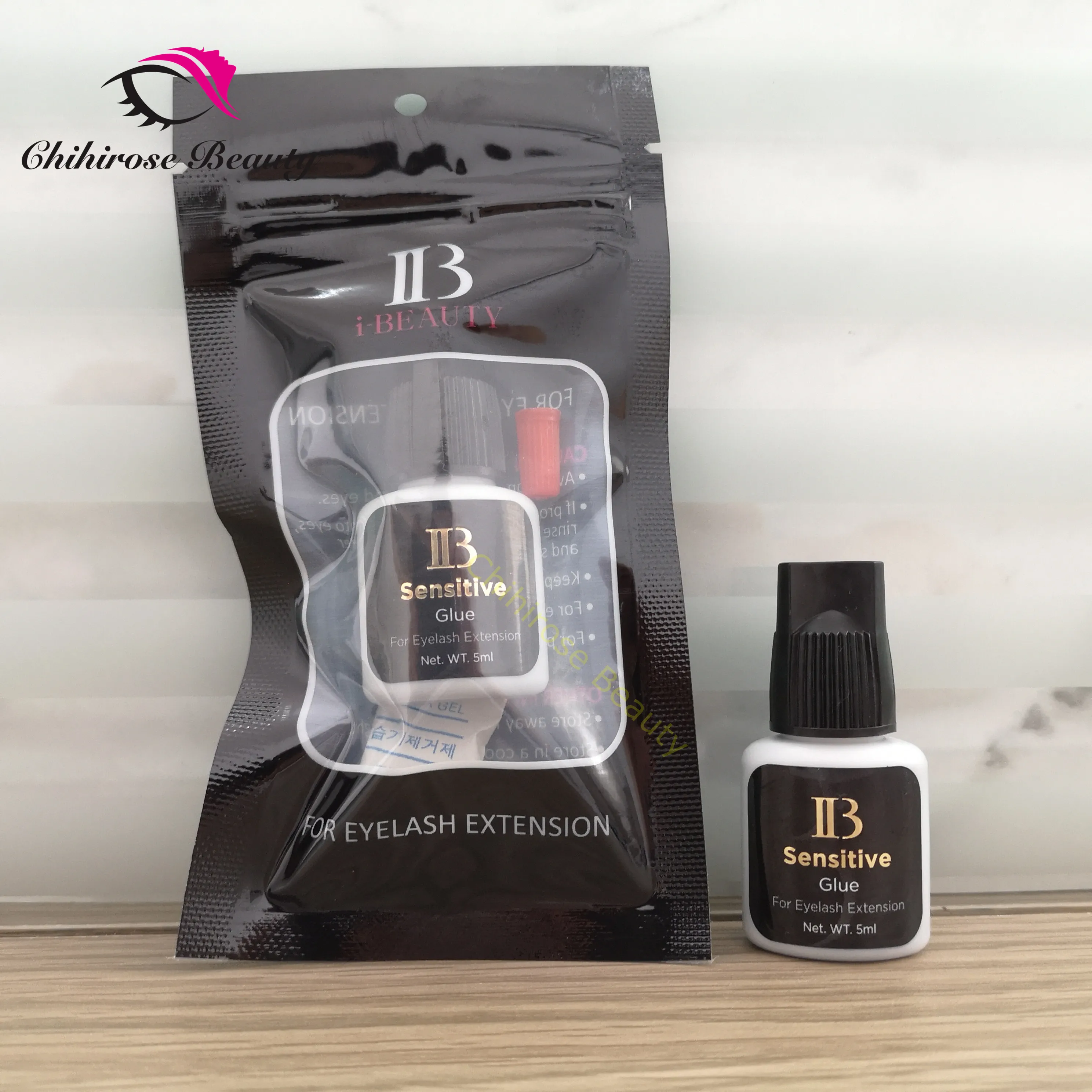

i-beauty 1bottle IB Sensitive Glue Professional Individual eyelash extensions glue black cap 5ml/bottle lash glue