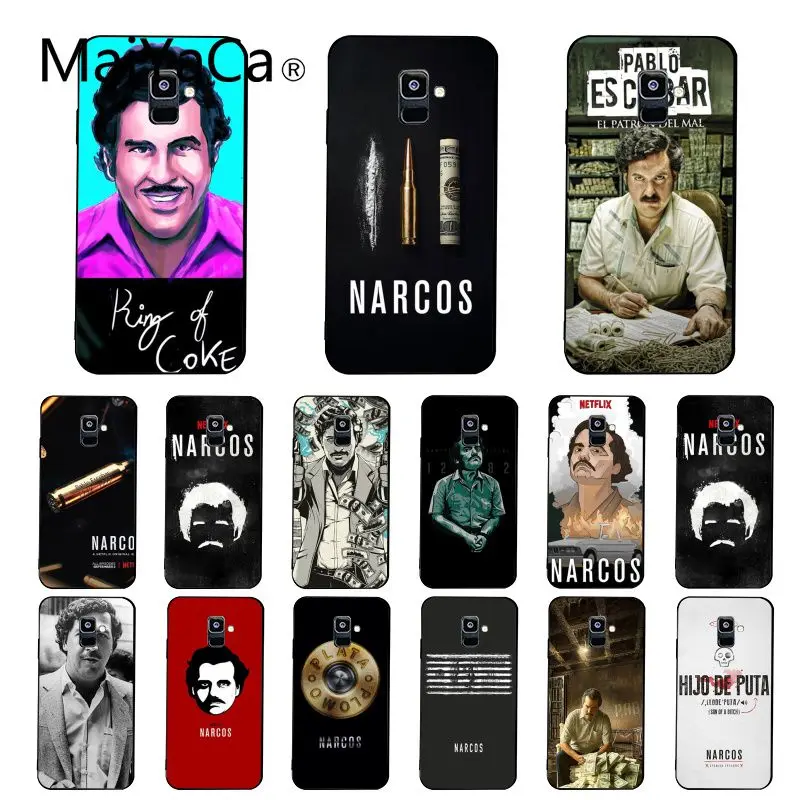 Чехол для телефона Maiyaca Narcos TV series Pablo escobar Samsung Galaxy A7 A50 A70 A40 A20 A30 A8 A6 Plus A9 A71 A51|Бамперы|