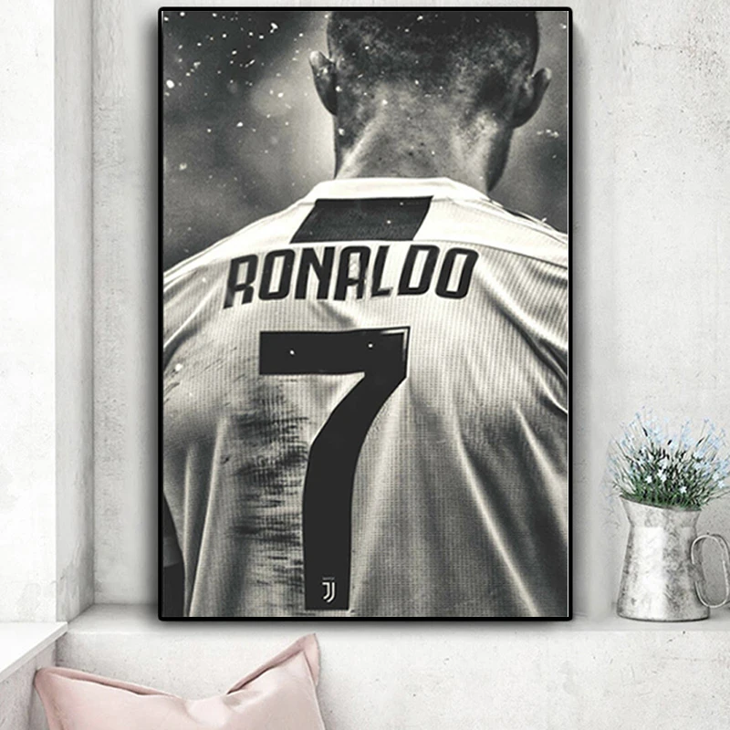

Football Sport Star Cristiano Ronaldo Retro Canvas Painting Poster and Print Wall Art Picture for Living Room Home Decor