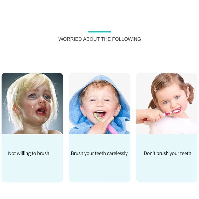 Профессиональная Детская звуковая зубная щетка детская мультяшная