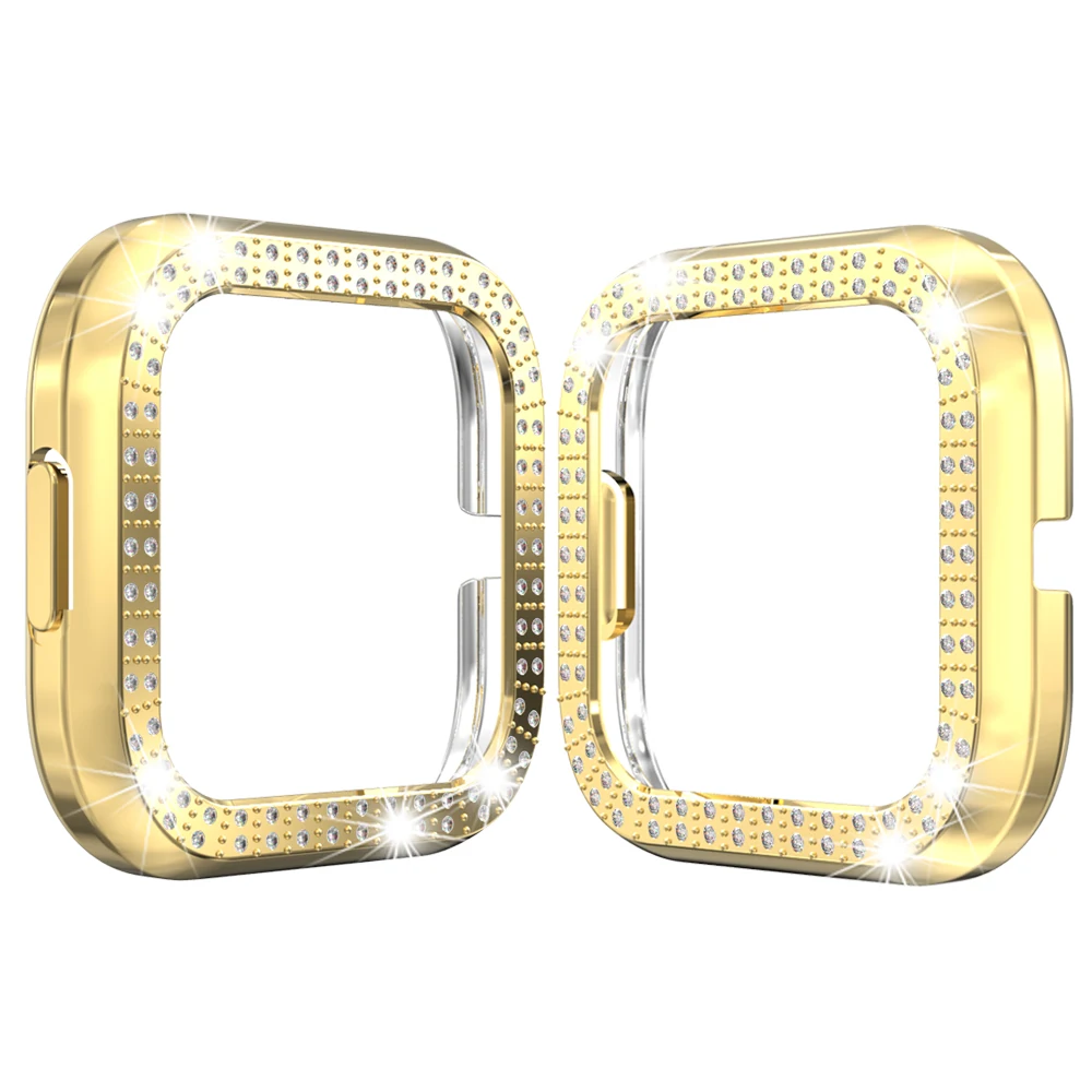 9 Упаковок для Fitbit Versa 2 защита экрана Bling Crystal Стразы рамка защитный бампер
