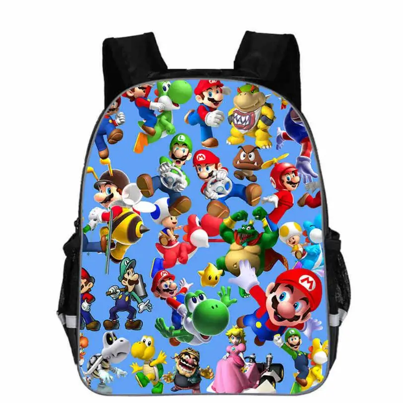 Новые маленькие школьные сумки для детского сада Super Mario Bros детские Sonic Bookbags