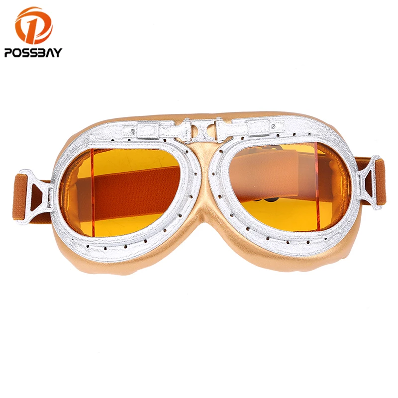 Медные мотоциклетные очки POSSBAY для Кафе Racer Moto велосипедные шлемы катание на
