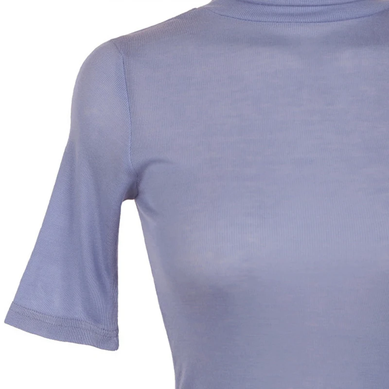 

Thin Sexy T Shirt Women Elasticity Korean Style Turtleneck Woman Tshirts Clothes 2021 Summer Short Sleeve Slim Tee Shirt Female