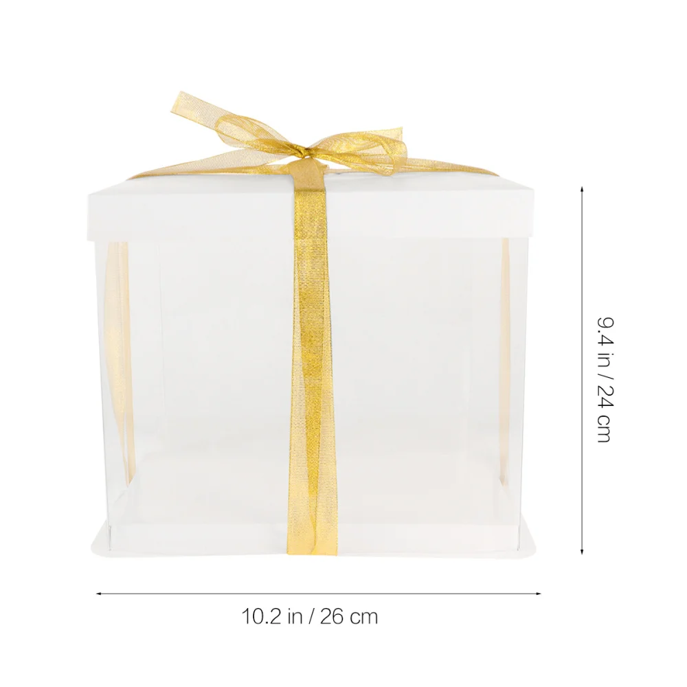 

5Pcs Transparent Birthday Cake Box Cake Packaging Boxes Cake Storage Case