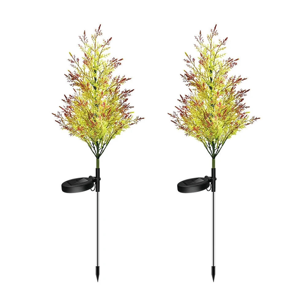 

2pcs Sloar Light Waterproof Stake Light Cypress Trees RGB Landscape Decorative Lamp for Garden Lawn Yard Wedding Christmas