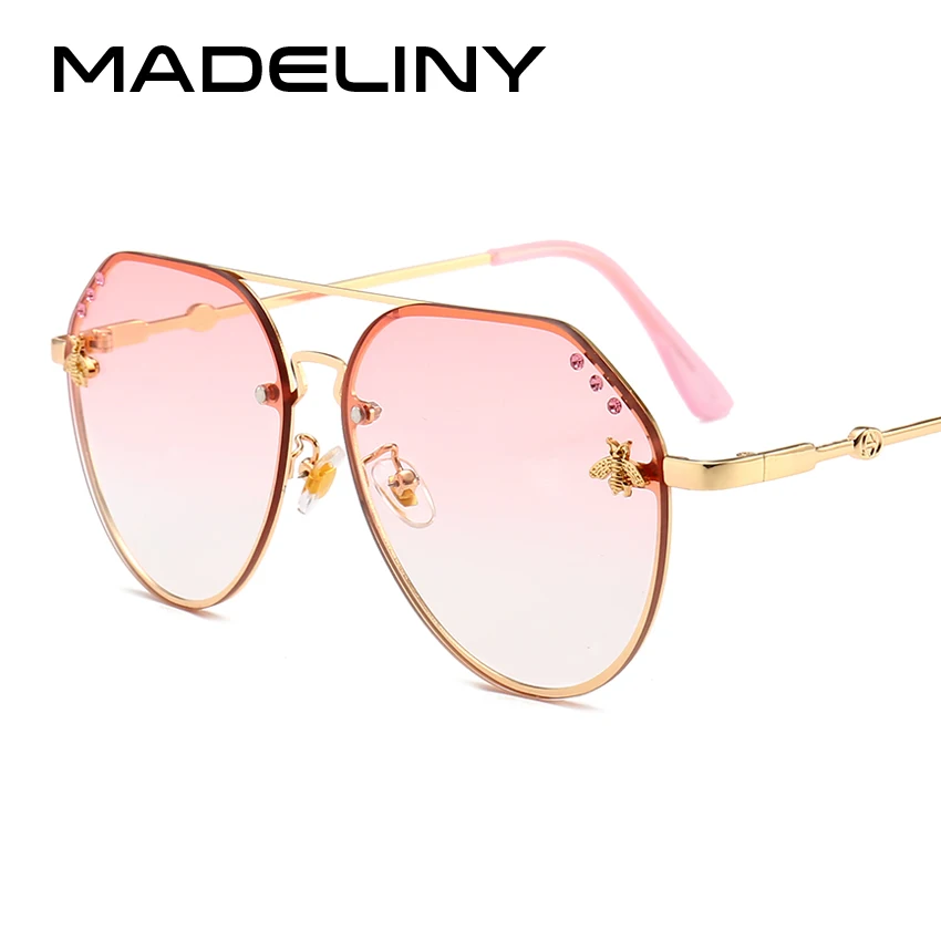 Женские Овальные Солнцезащитные очки MADELINY 2020 винтажные брендовые дизайнерские
