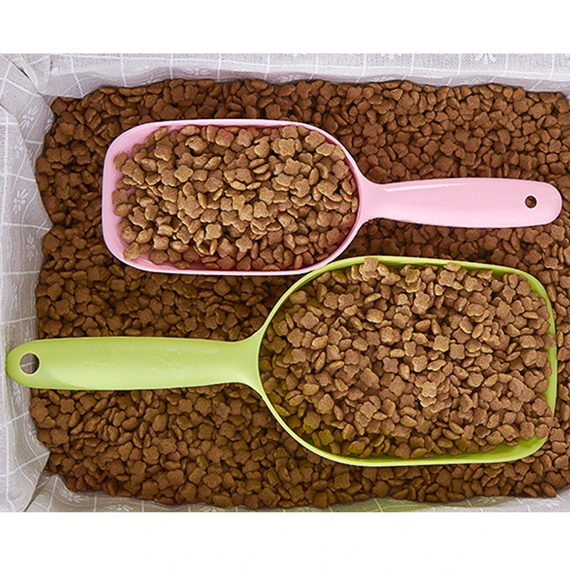 Pet лопатка для еды Пластик щенок пищевой Совок er корм собак мерный стаканчик