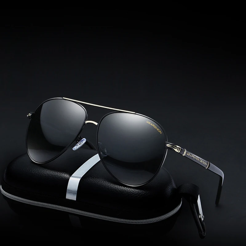 Поляризационные солнцезащитные очки мужские для пилота вождения авиационные