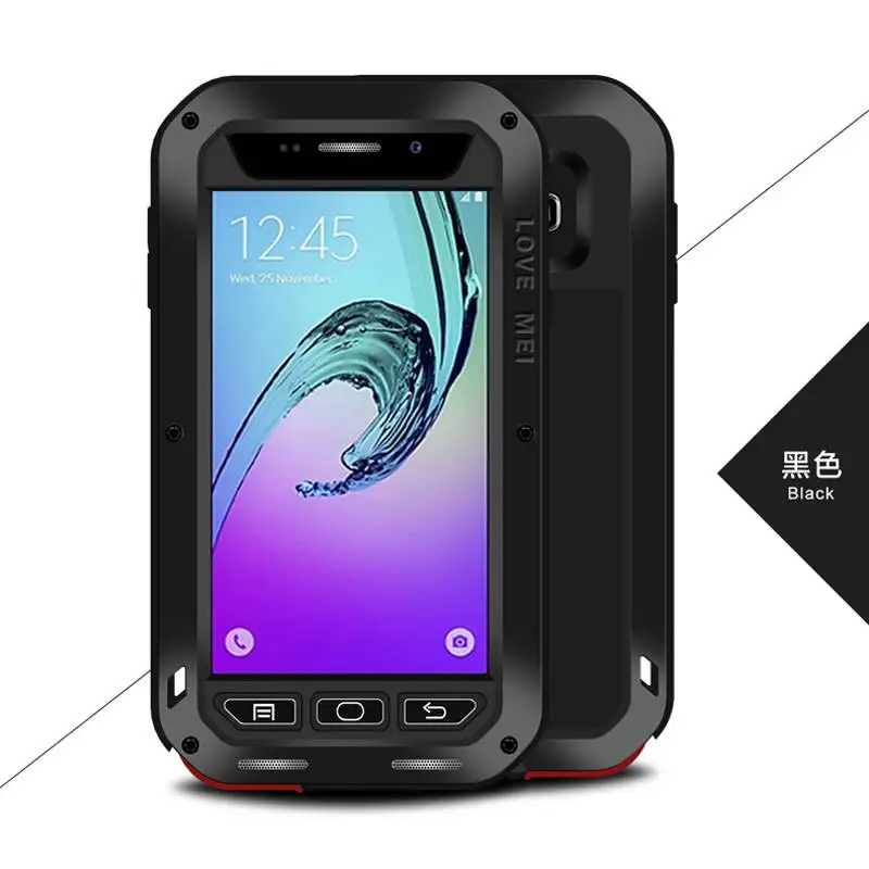 Black С Gorrila стеклянная крышка для samsung A3 чехол A300 противоударный металлический сверхмощный чехол для samsung Galaxy A3 чехол s Броня - Цвет: Black