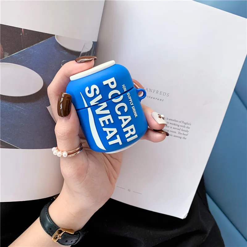 3D чехол для наушников s AirPods с милой бутылочкой клубничным Молоком Для Apple Airpods 1/2/pro