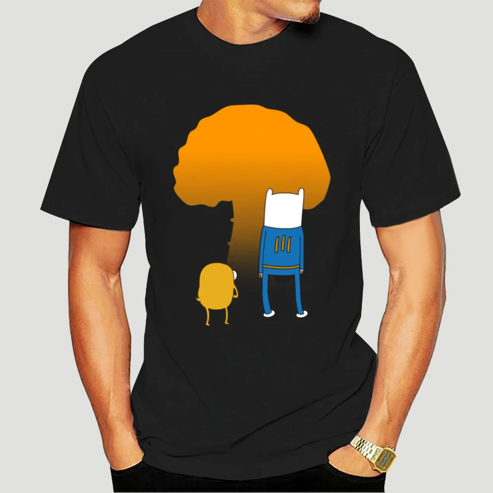 Новинка, Мужская футболка с изображением дикой природы, приключений, времени, Джейка и Финна, футболка с рисунком из аниме «Назад в будущее»