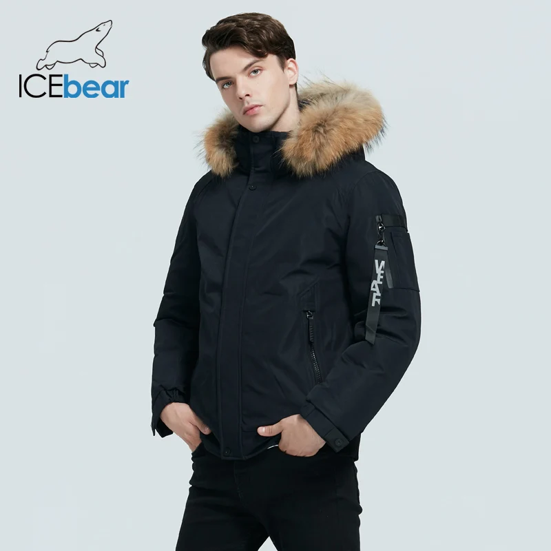 ICEbear 2021 новое зимнее Мужское пальто модная мужская одежда куртка с капюшоном
