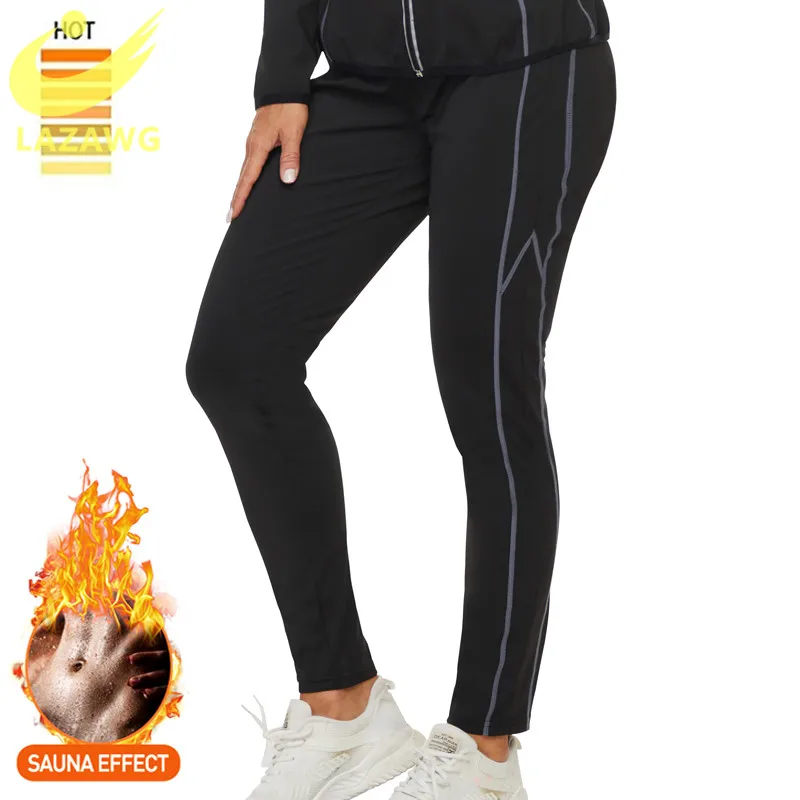 best body shaper LAZAWG Womens Sweat Sauna Weight Loss Leg Shapers Sauna Sweat Pants Sports Hot Slimming Leggings Female Workout Fitness Shorts plus size shapewear