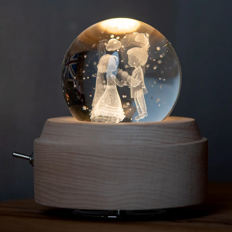 

Хрустальный шар для пары музыкальная шкатулка восемь звуковых шкатулок подарок для девушки на день рождения Свадебный брак отправить жене ...