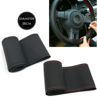 cover for car steering wheel made of eco leather artificial leather cover braid on the steering wheel 37 38 cm