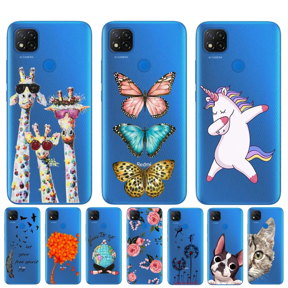 Бампер для Coque Xiaomi Redmi 9 9C 9A чехол телефона Fundas Note 9S Pro Max мягкие чехлы из ТПУ
